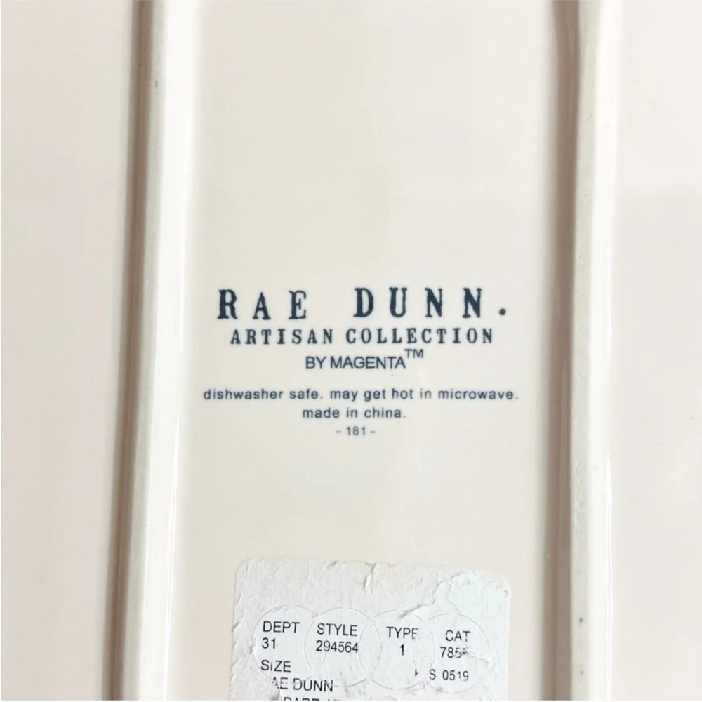 RAE DUNN NEW Cheese Serving Board/Tray Ceramic Charcuterie Appetizer Platter
